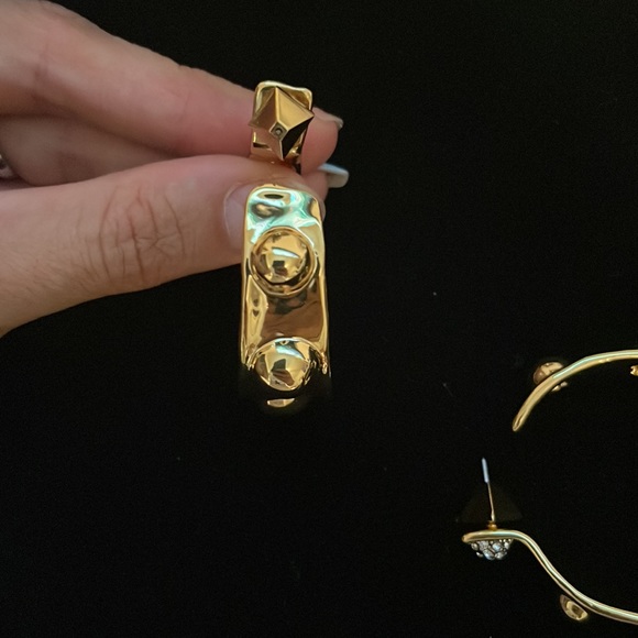 Alexis Bittar- Pave Studded Hoop Earrings - Picture 10 of 11